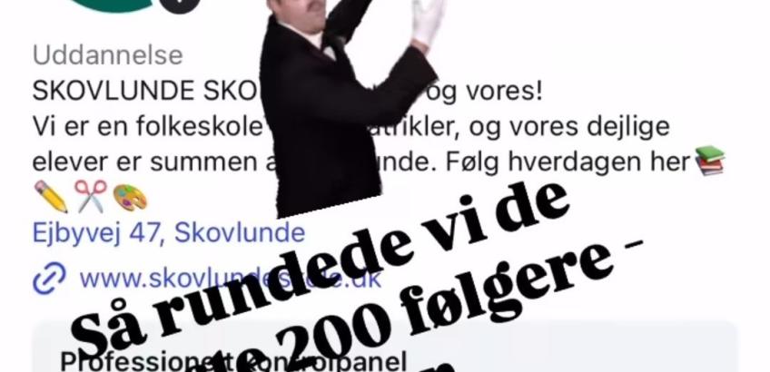 Screenshot fra Skovlunde Skoles instagramprofil